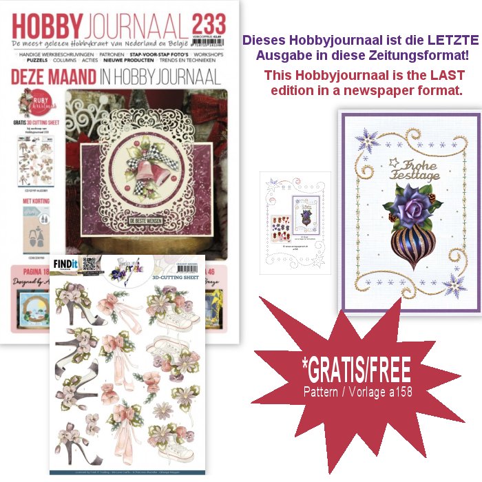 Hobbyjournaal 233 + 3D Bogen + Gratis Stickvorlage